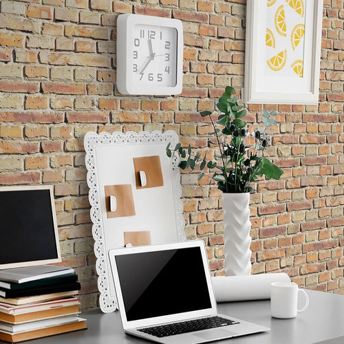Red and Orange Brick Texture Peel and Stick Removable Wallpaper 4671