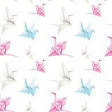 White and Pink Asian Themed Peel and Stick Removable Wallpaper 9390