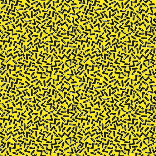 Black and Yellow Shapes Themed Peel and Stick Removable Wallpaper 0590