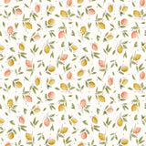 Pink and Yellow LemonThemed Peel and Stick Removable Wallpaper 3574