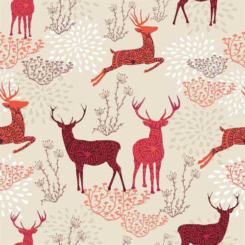 Orange adn Purple Nature Themed Peel and Stick Removable Wallpaper 6957