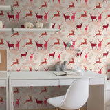 Orange adn Purple Nature Themed Peel and Stick Removable Wallpaper 6957