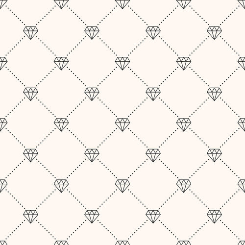 White Geometric Themed Peel and Stick Removable Wallpaper 7289
