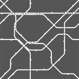 White and Charcoal Grid Themed Peel and Stick Removable Wallpaper 2663