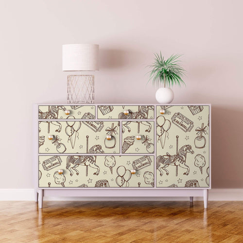 Tan Animal Themed Peel and Stick Removable Wallpaper 9501