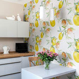 Yellow Vintage Tile Adhesive Peel and Stick Removable Wallpaper 5267