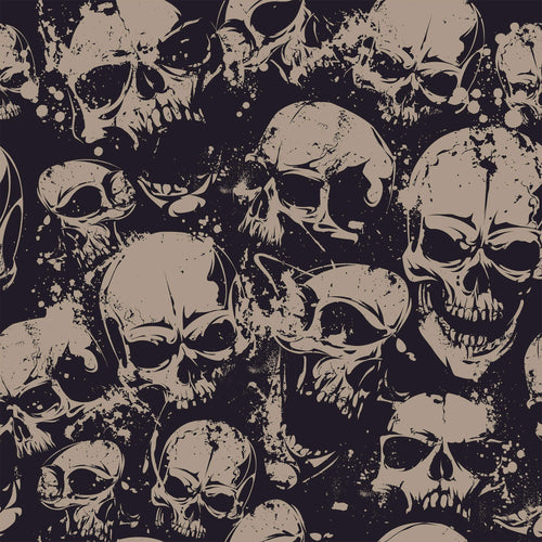 Black and Tan Skulls Teens Peel and Stick Removable Wallpaper
