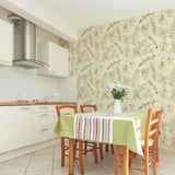 Beige and Blue Tile Tile Adhesive Peel and Stick Removable Wallpaper