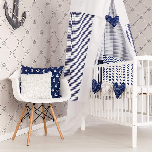 Black Geometric Nautical Peel and Stick Removable Wallpaper