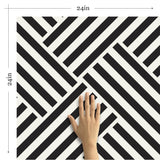 Black and White Cross Peel and Stick Removable Wallpaper
