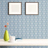 Blue Circles Geometric Peel and Stick Removable Wallpaper