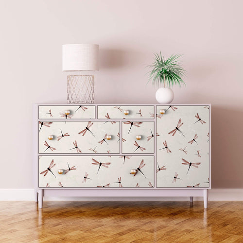 Beige and Tan Botanical Animal Peel and Stick Removable Wallpaper