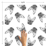 Black and White Dog Peel and Stick Removable Wallpaper