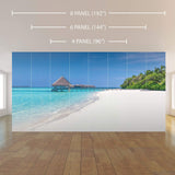 Blue Beach Peel and Stick Removable Wall Mural 5380