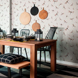 Beige and Tan Botanical Animal Peel and Stick Removable Wallpaper