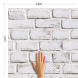 Beige Faux Brick Peel and Stick Removable Wallpaper 9444