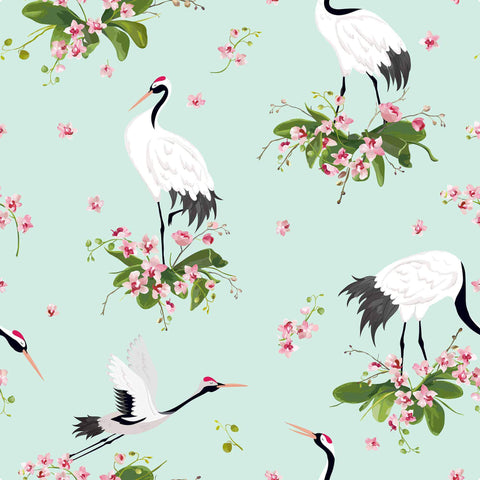 vintage color palette of muted blue and pink removable wallpaper