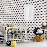 Black Geometric Basic Peel and Stick Removable Wallpaper