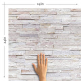 Beige Faux Stone Peel and Stick Removable Wallpaper 7232