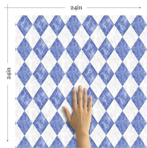 Blue and White Textured Peel and Stick Removable Wallpaper