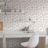 White Dog Animal Peel and Stick Removable Wallpaper