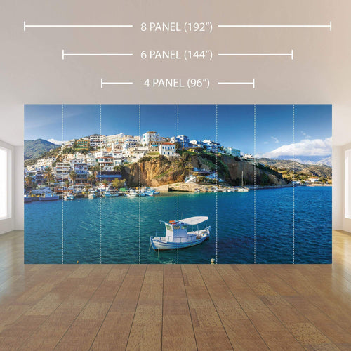 Blue City Landscape Peel and Stick Removable Wall Mural 0986