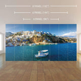 Blue City Landscape Peel and Stick Removable Wall Mural 0986