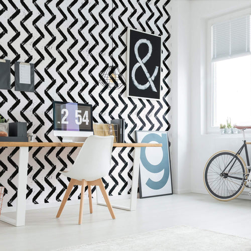 Black Stripes Teens Peel and Stick Removable Wallpaper