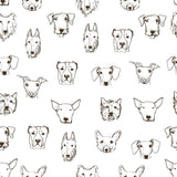 White Dog Animal Peel and Stick Removable Wallpaper