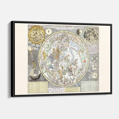 Grey Astrology Wall Art Canvas 0604