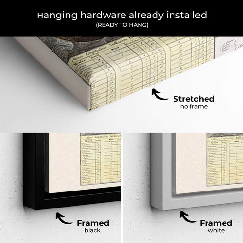 Grey Astrology Wall Art Canvas 0604