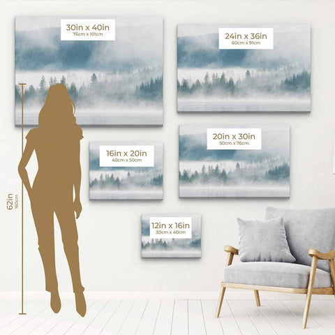 Grey Forest Wall Art Canvas 5933