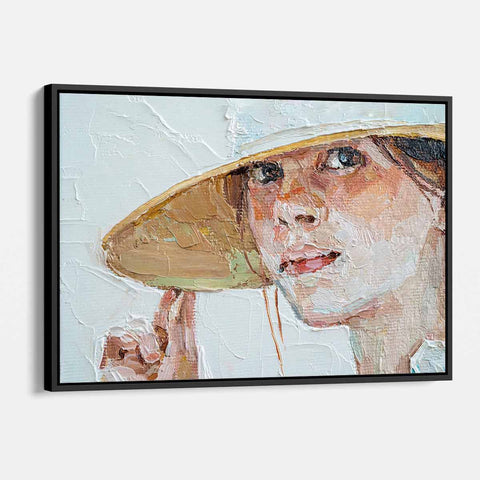 White Girl Staring Wall Art Canvas 3700