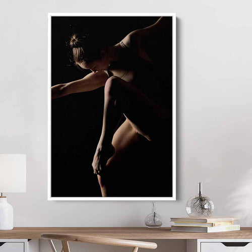 Black Graceful Dancing Girl Wall Art Canvas 3628