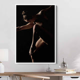 Black Graceful Dancing Girl Wall Art Canvas 3628