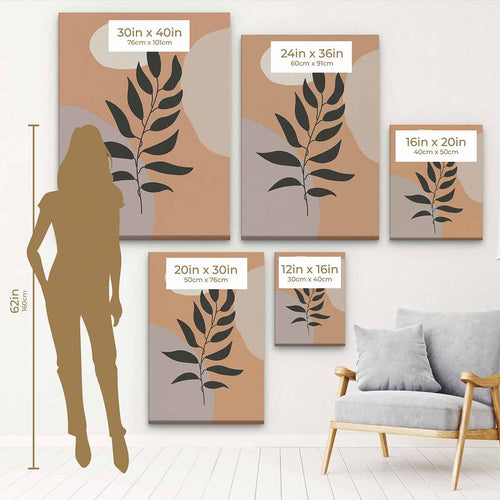 Pink Leaf Wall Art Canvas 92_a
