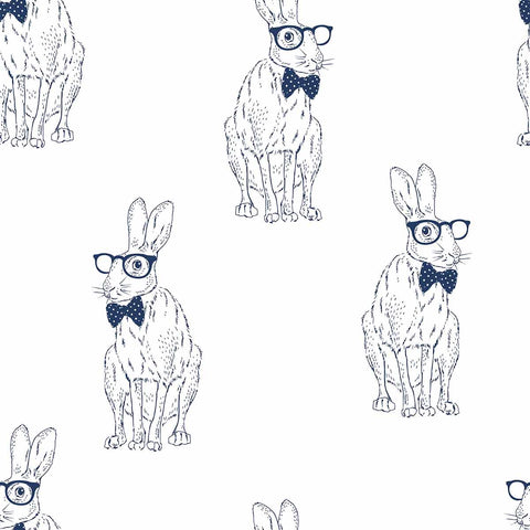 This wise rabbit in a bow tie and glasses has the answer to all your decor woes! Bring home this playful peel and stick wallpaper for a fun twist to your bedroom or home office interiors. Its bespectacled bunny sketches appear in blue on a white background, painting a cute picture without overwhelming your decor. Have a room that needs a quirky yet subtle fix? This PVC-free removable wallpaper will do just that.