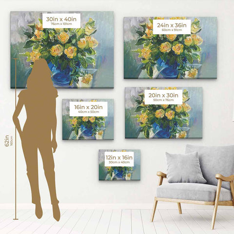 Yellow Roses Wall Art Canvas 9398
