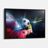 Black Soccer Player Wall Art Canvas 0661