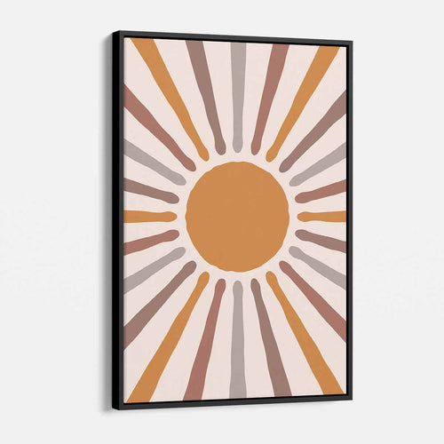 Brown Sun Wall Art Canvas 3168
