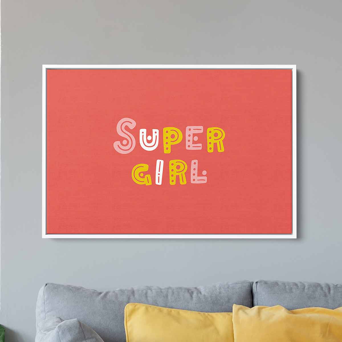 Red Supergirl Wall Art Canvas 7330 Walls By Me