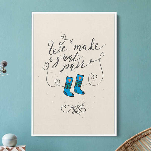 Beige We Make a Great Pair Wall Art Canvas 46_a