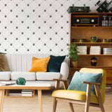 Black and White Dog Peel and Stick Removable Wallpaper