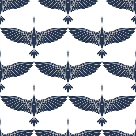 Blue Birds Peel and Stick Removable Wallpaper