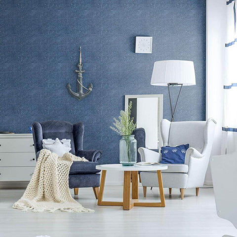 Blue Peel and Stick Texture Peel and Stick Removable Wallpaper