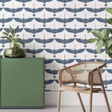 Blue Birds Peel and Stick Removable Wallpaper