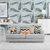 Blue Texture Animal Removable Wallpaper 8524| Walls By Me