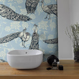 Blue Texture Animal Removable Wallpaper 8524| Walls By Me