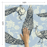 Blue Texture Animal Removable Wallpaper 8524| Walls By Me