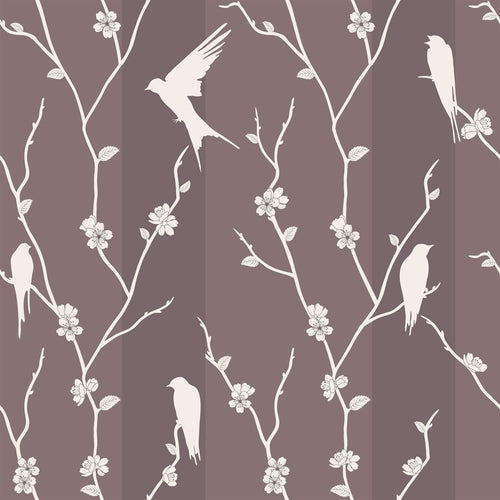 Lavender Floral Animal Removable Wallpaper 6931| Walls By Me